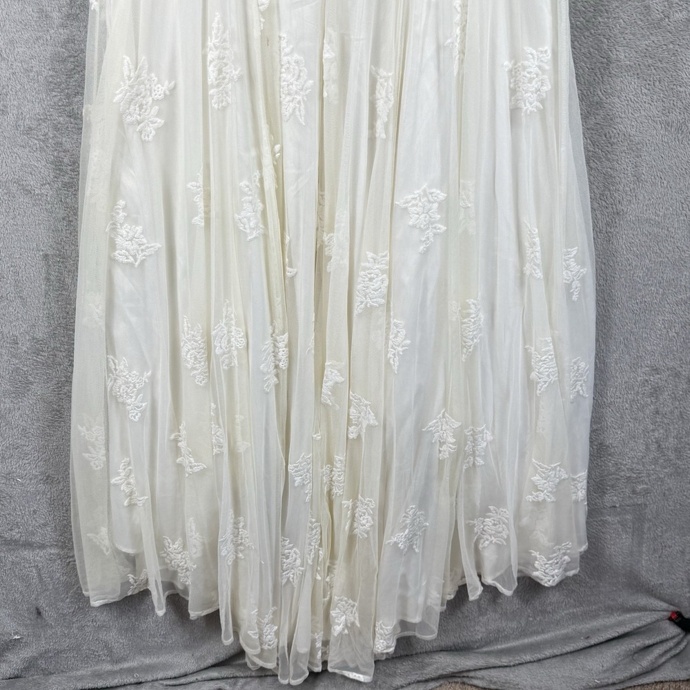 Torrid Midi Dress Womens 16 Ivory Wedding Hi-Lo Hem Sweatheart Neckline NWT - Picture 6 of 14
